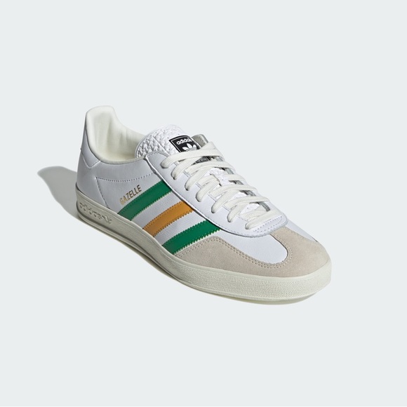 Adidas Gazelle Indoor Sneakers w/Green & Yellow Stripes SZ: US M 6 / W 7.5 - Picture 1 of 16